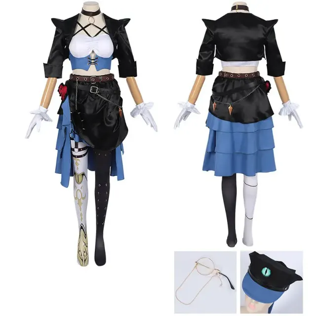 2025 Magic Police Erin Cosplay-Kostüm-Set für Damen mit einem von Games inspirierten Anime-Design.