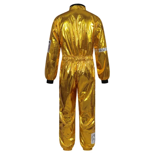 Costume cosplay hippie spatial des années 70 pour adulte, pour fête d'Halloween détail 3