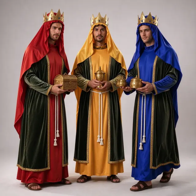 Costume de cosplay médiéval roi/prince pour adulte avec cape détail 1