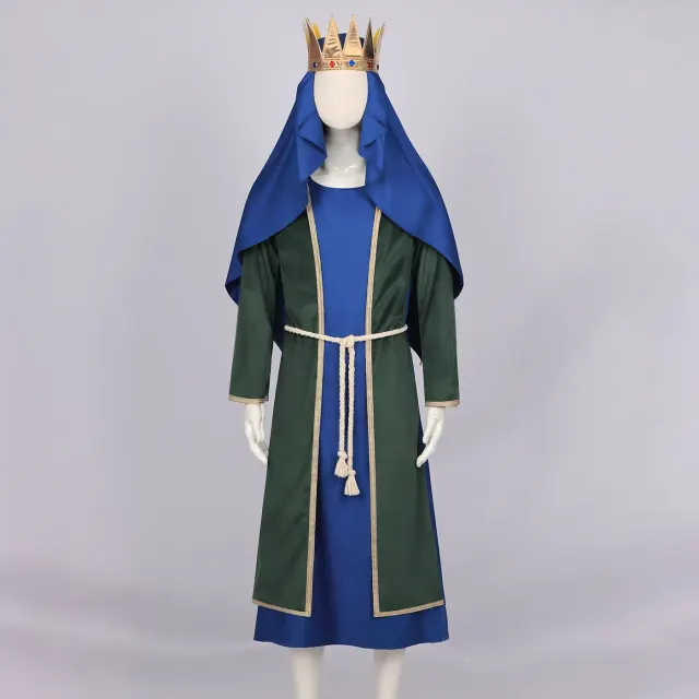 Costume de cosplay médiéval roi/prince pour adulte avec cape détail 2