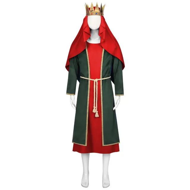 Costume de cosplay médiéval roi/prince pour adulte avec cape détail 4