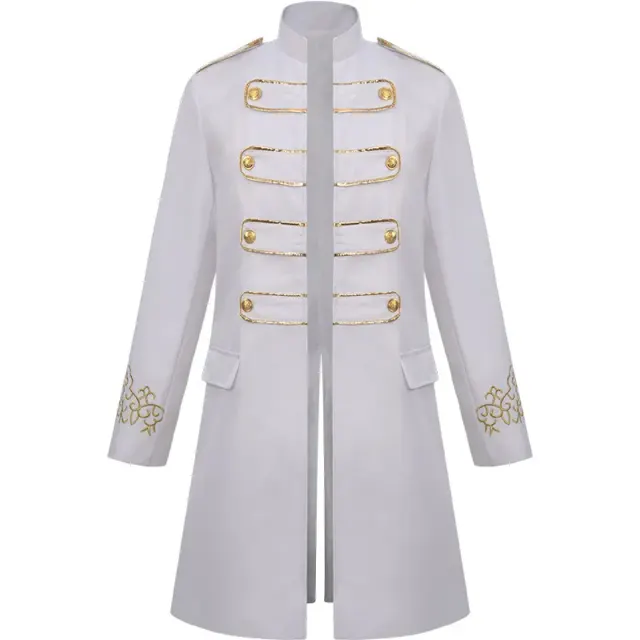 Bestickte mittelalterliche Steampunk-Halloween-Jacke für Erwachsene, Unisex Detail 11