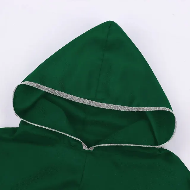 detalle de Capa vikinga con capucha para adultos, disfraz cosplay renacentista medieval 14
