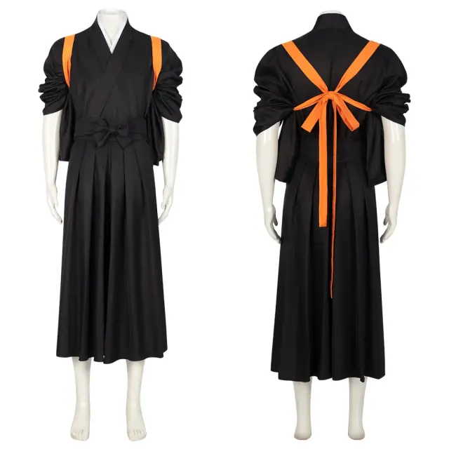Ensemble cosplay de cheerleading volley-ball anime avec haut kendo et hakama détail 2