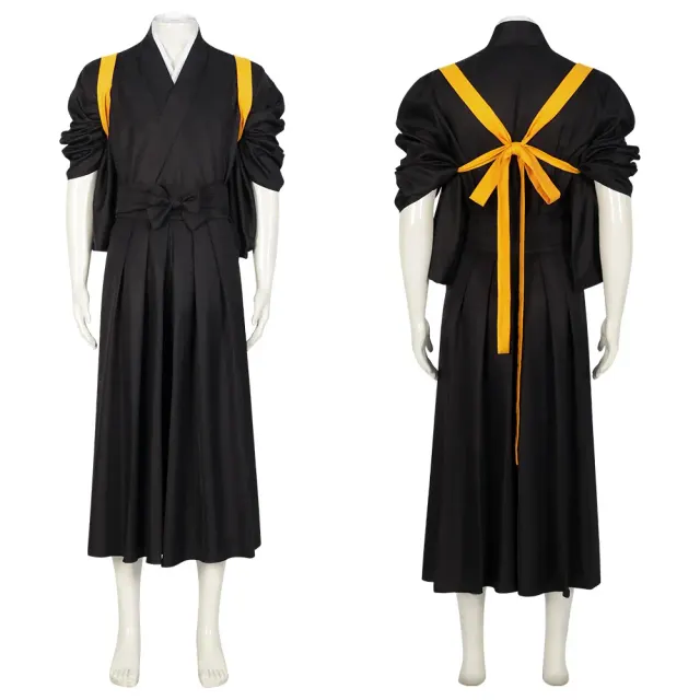 Ensemble cosplay de cheerleading volley-ball anime avec haut kendo et hakama détail 3