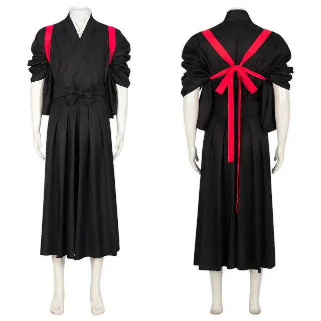 Ensemble cosplay de cheerleading volley-ball anime avec haut kendo et hakama détail 4