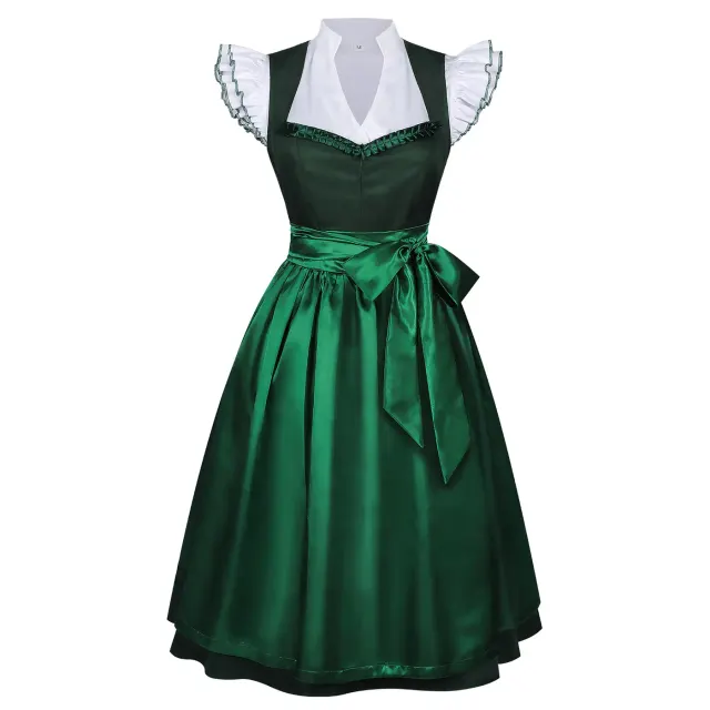 detalle de Disfraz cosplay de vestido de camarera cervecera bávara para Oktoberfest 4