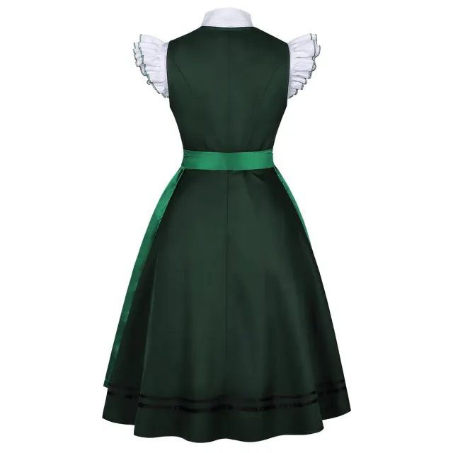 detalle de Disfraz cosplay de vestido de camarera cervecera bávara para Oktoberfest 5