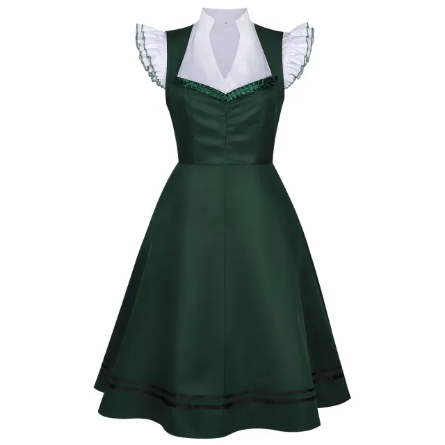 detalle de Disfraz cosplay de vestido de camarera cervecera bávara para Oktoberfest 6