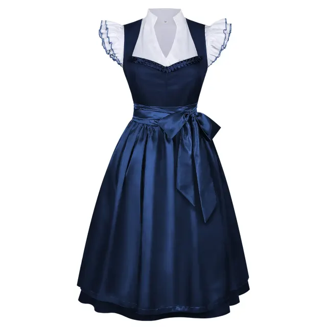 detalle de Disfraz cosplay de vestido de camarera cervecera bávara para Oktoberfest 18