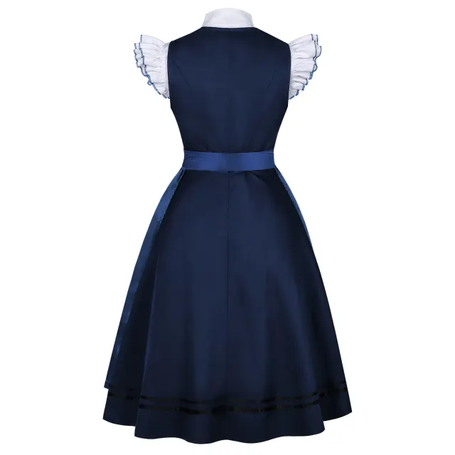 detalle de Disfraz cosplay de vestido de camarera cervecera bávara para Oktoberfest 19