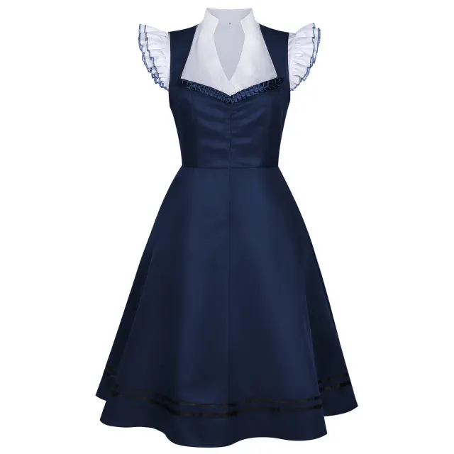 detalle de Disfraz cosplay de vestido de camarera cervecera bávara para Oktoberfest 20