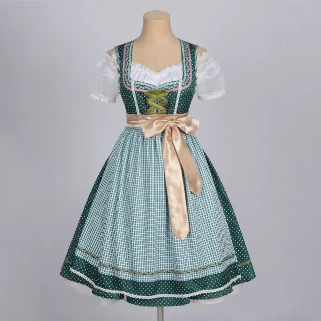 Bavarian Oktoberfest Vintage Maid Dress for Halloween Cosplay detail 11