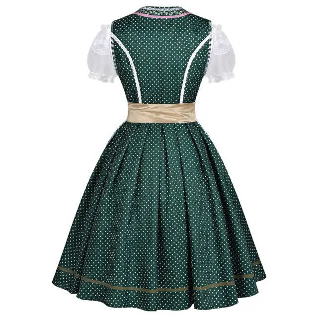 Bavarian Oktoberfest Vintage Maid Dress for Halloween Cosplay detail 14