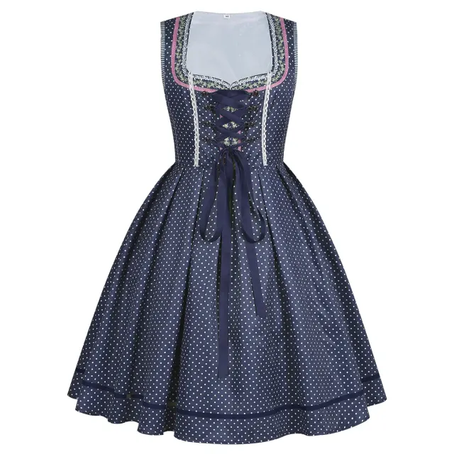 Bavarian Oktoberfest Vintage Maid Dress for Halloween Cosplay detail 23
