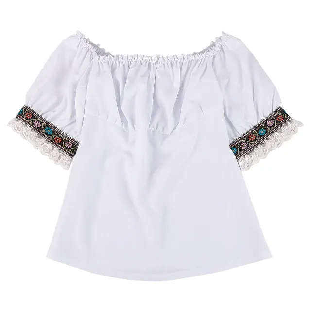 detalle de Conjunto de vestido de doncella para mujer con encaje y bloques de color para el festival de la cerveza 1