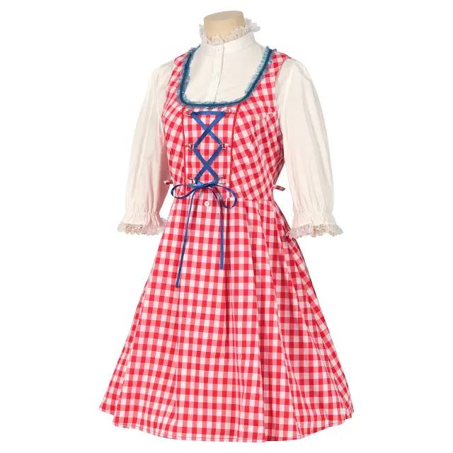 detalle de Conjunto de vestido de doncella para mujer con encaje y bloques de color para el festival de la cerveza 14