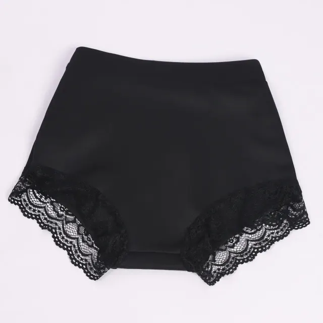 Schwarzer schulterfreier Bühnen-Bodysuit mit Spitze und Glockenärmeln Detail 11