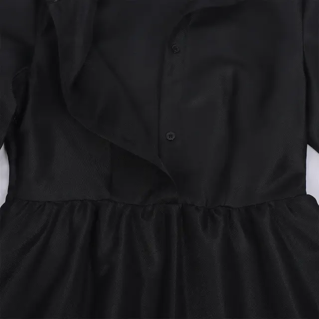 Costume cosplay d'infirmière noir et blanc, tenue de scène pour Halloween détail 8