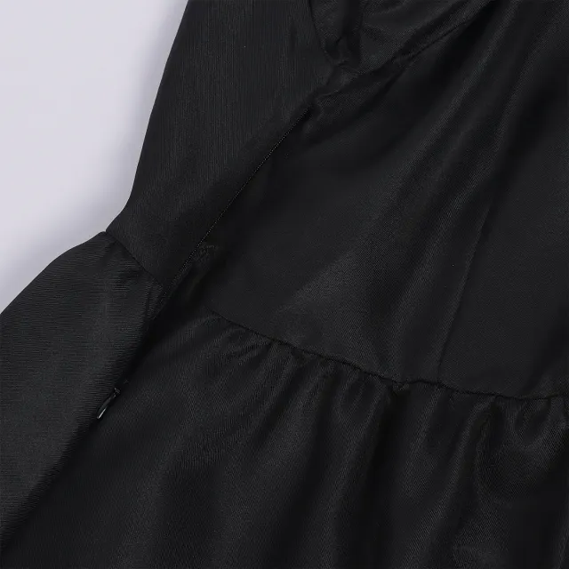 Costume cosplay d'infirmière noir et blanc, tenue de scène pour Halloween détail 9
