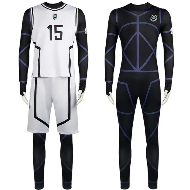 Blue Lock Anime-Cosplay-Basketballtrikot-Set für Damen und Herren Detail 8