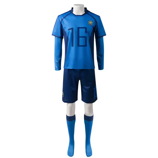 detalle de Camiseta de entrenamiento de baloncesto cosplay unisex inspirada en Blue Lock 11