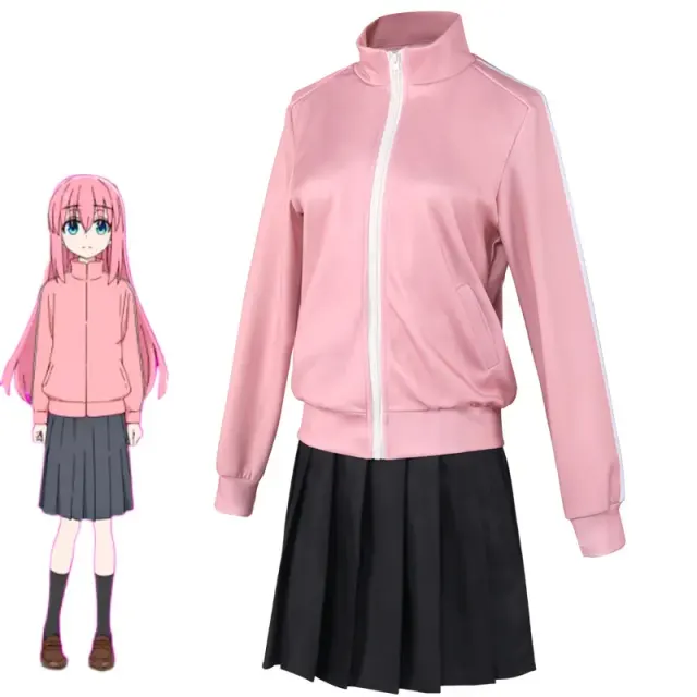 Ensemble de costume cosplay anime pour femme Bocchi the Rock! détail 2