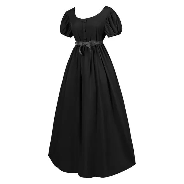 Robe de bal Régence Bridgerton à taille haute, costume cosplay victorien détail 12