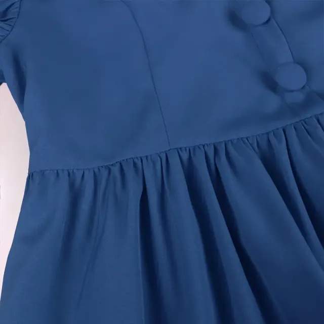 Robe de bal Régence Bridgerton à taille haute, costume cosplay victorien détail 24