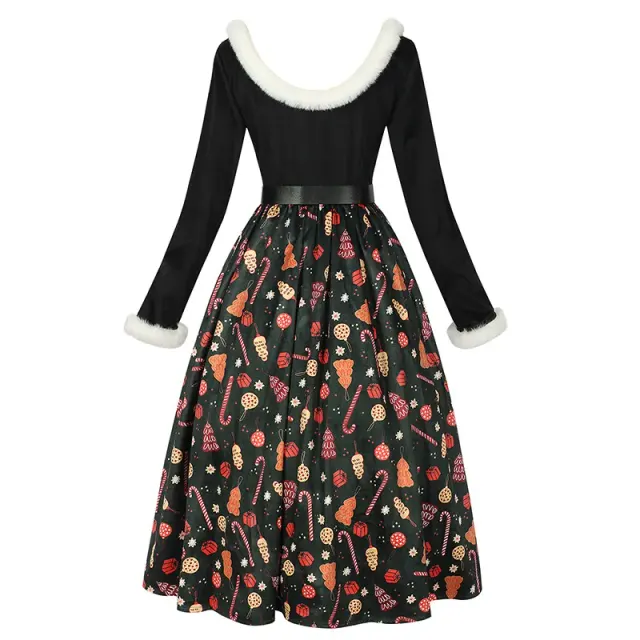 Christmas Halloween Print Cosplay Dress for Party Costume detail 6