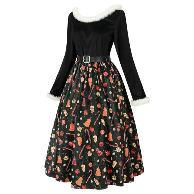 Christmas Halloween Print Cosplay Dress for Party Costume detail 7