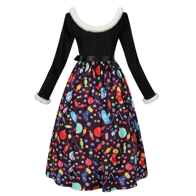 Christmas Halloween Print Cosplay Dress for Party Costume detail 9