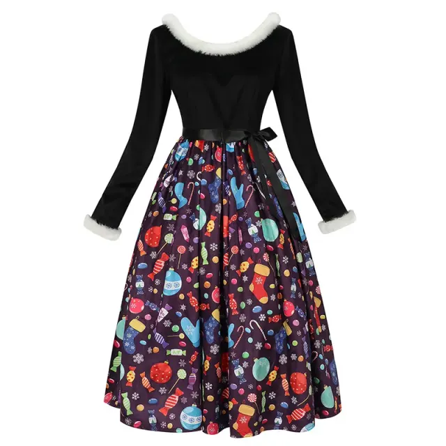 Christmas Halloween Print Cosplay Dress for Party Costume detail 10