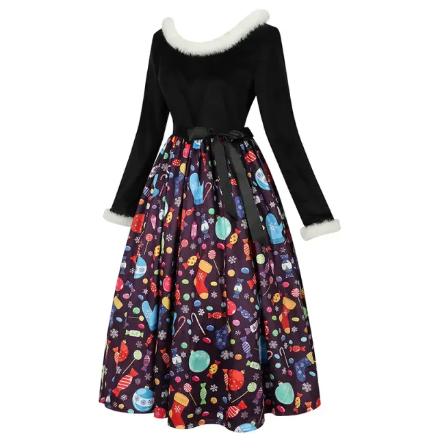 Christmas Halloween Print Cosplay Dress for Party Costume detail 11