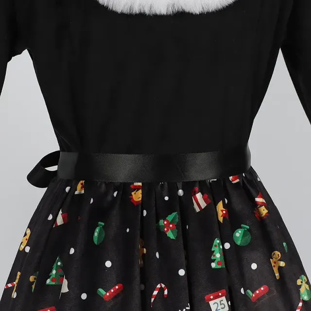 Christmas Halloween Print Cosplay Dress for Party Costume detail 15
