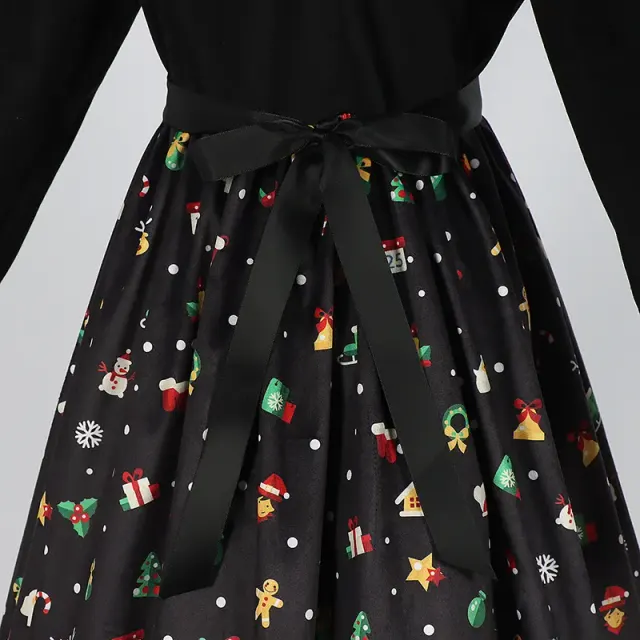 Christmas Halloween Print Cosplay Dress for Party Costume detail 18