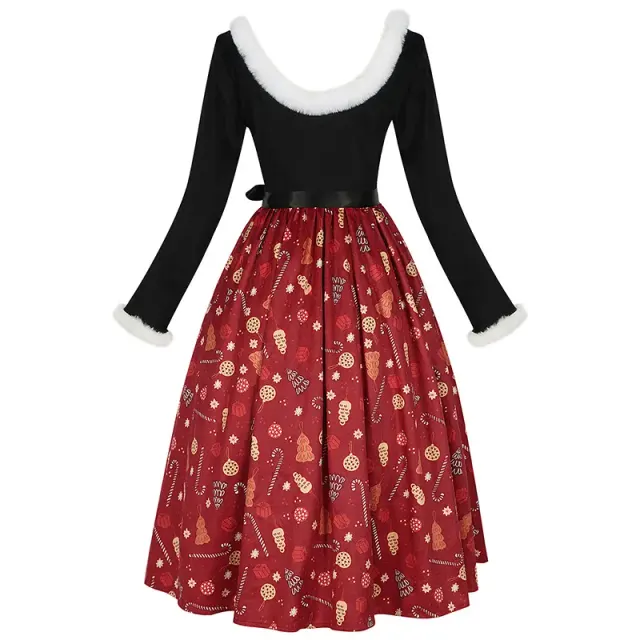 Christmas Halloween Print Cosplay Dress for Party Costume detail 21