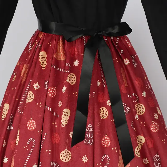 Christmas Halloween Print Cosplay Dress for Party Costume detail 22