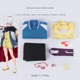 绫濑星子服装 - 蓝色拼接