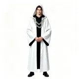 Túnica de sacerdote con cadenas - Blanco