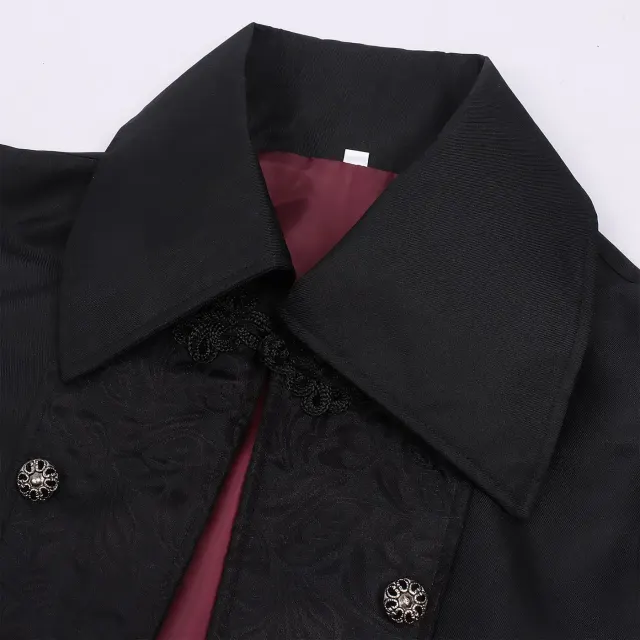 Ensemble costume cosplay 3 pièces Duc de la Nuit Sombre à col haut pour homme détail 1