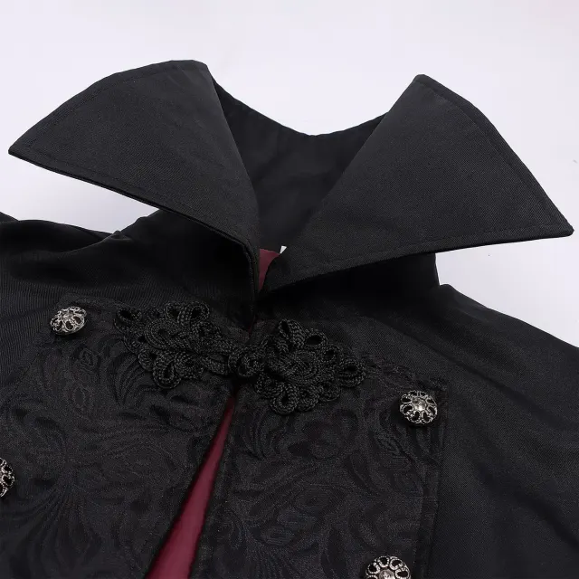 Ensemble costume cosplay 3 pièces Duc de la Nuit Sombre à col haut pour homme détail 2