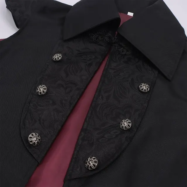 Ensemble costume cosplay 3 pièces Duc de la Nuit Sombre à col haut pour homme détail 3