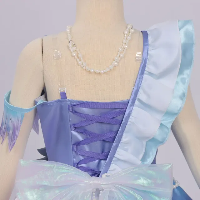 蛋仔派对海瑟天鹅之羽缎面 Cosplay 连衣裙，成人及儿童款 详情 7