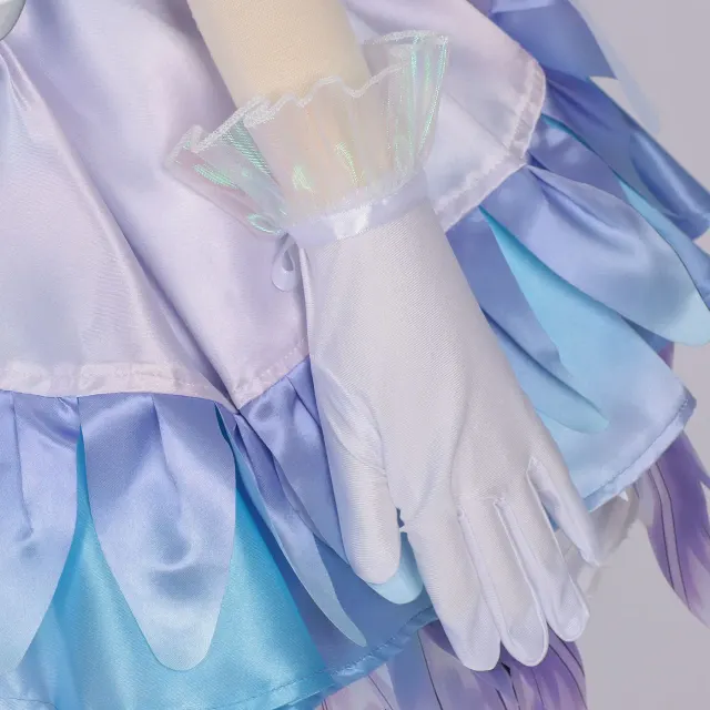 蛋仔派对海瑟天鹅之羽缎面 Cosplay 连衣裙，成人及儿童款 详情 8