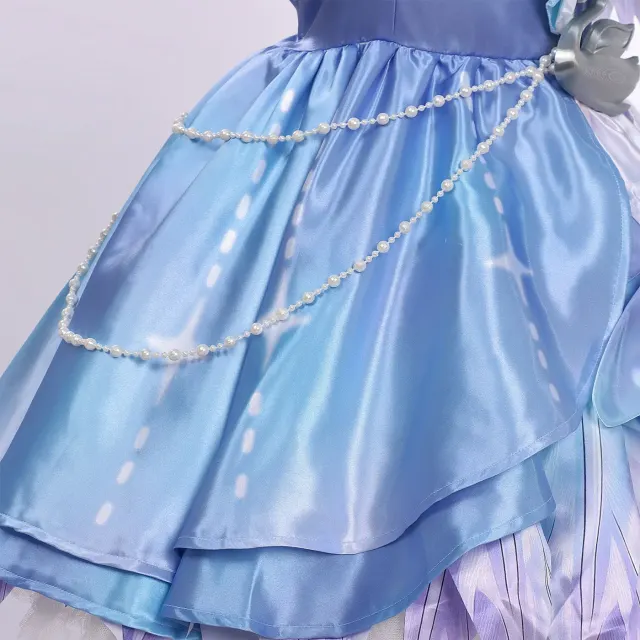 蛋仔派对海瑟天鹅之羽缎面 Cosplay 连衣裙，成人及儿童款 详情 20
