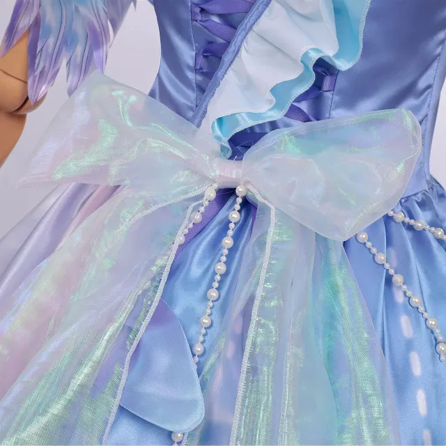 蛋仔派对海瑟天鹅之羽缎面 Cosplay 连衣裙，成人及儿童款 详情 22
