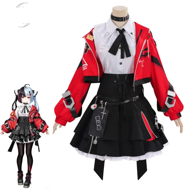 Damen-Anime-Cosplay-Kostüm Esper Requiem Mint mit langen Ärmeln, einfarbigem Design und optionaler Perücke in Einheitsgröße.