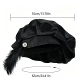 Sombrero Tudor medieval - Negro
