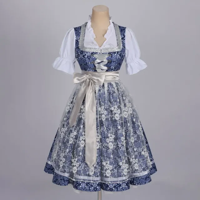 Florales bayerisches Oktoberfest-Magd-Cosplay-Kleid für Damen Detail 1